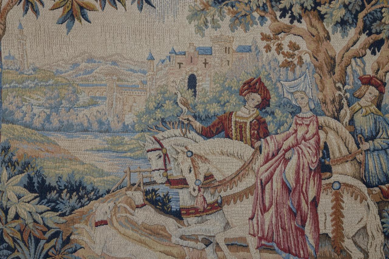 Französischer Vintage-Wandteppich The Royal Hunt von Marc Waymel, The Royal Hunt, 1984 im Angebot 3