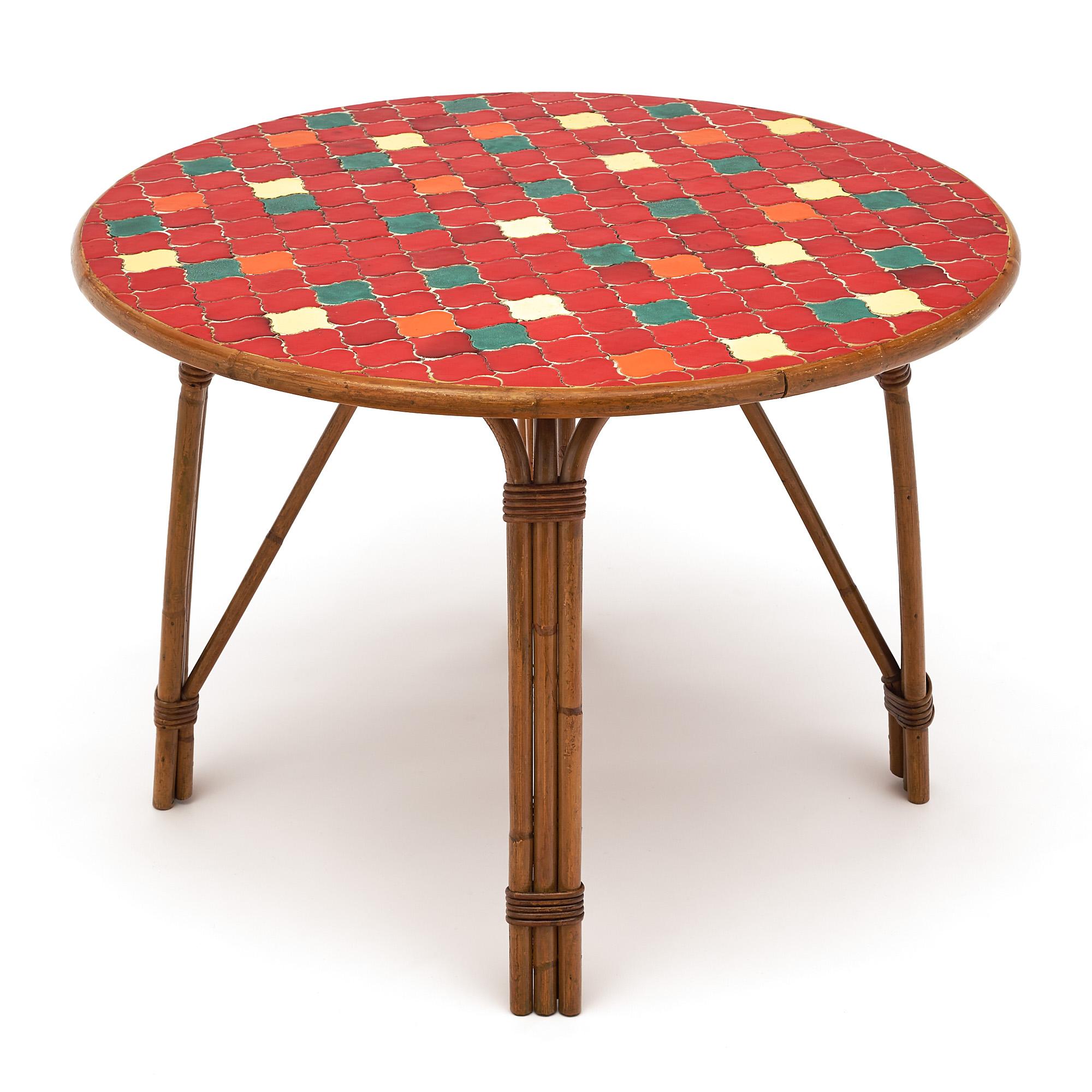 Ceramic French Vintage Tiled Table