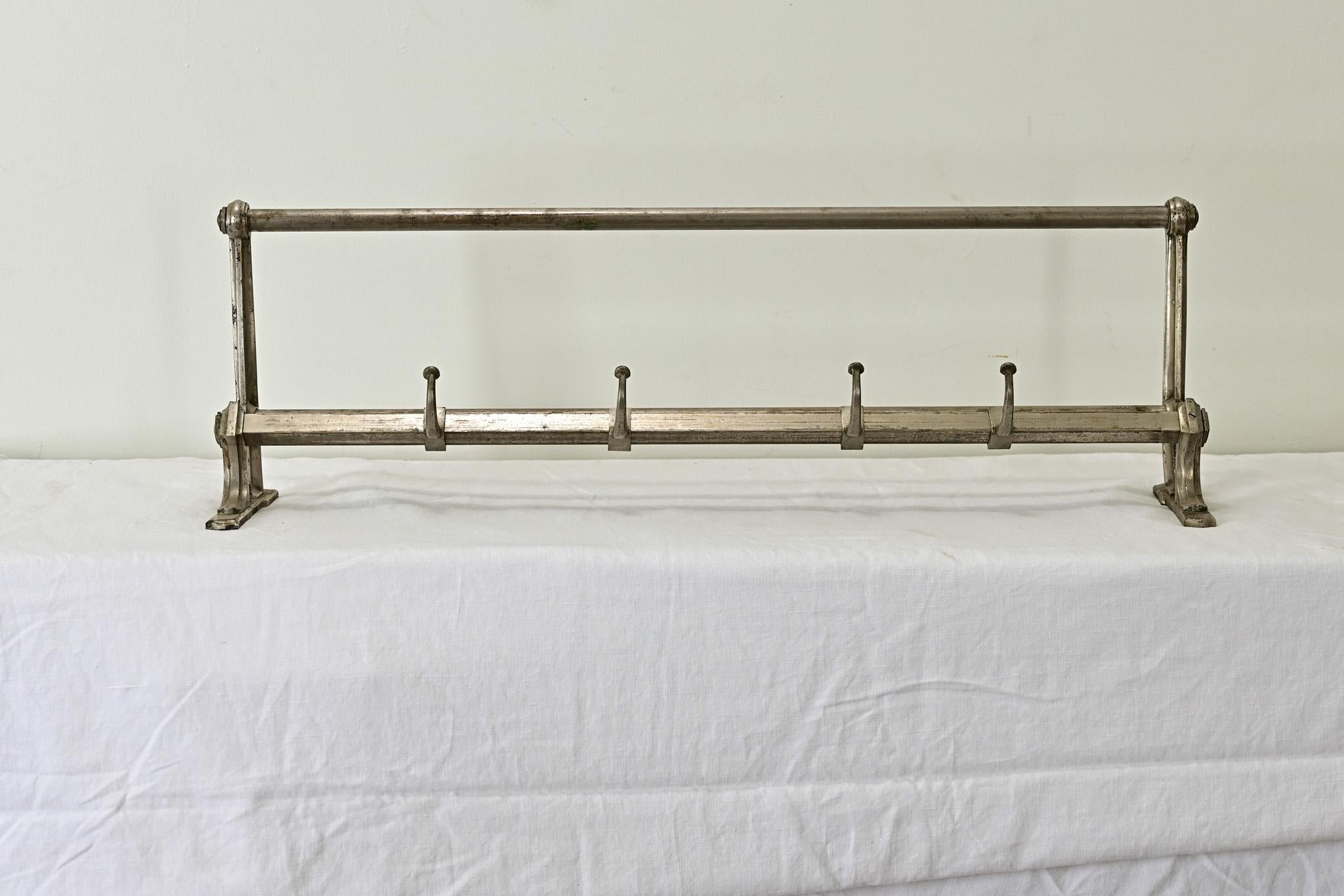 Art Deco French Vintage Train Rack for Hats & Coats