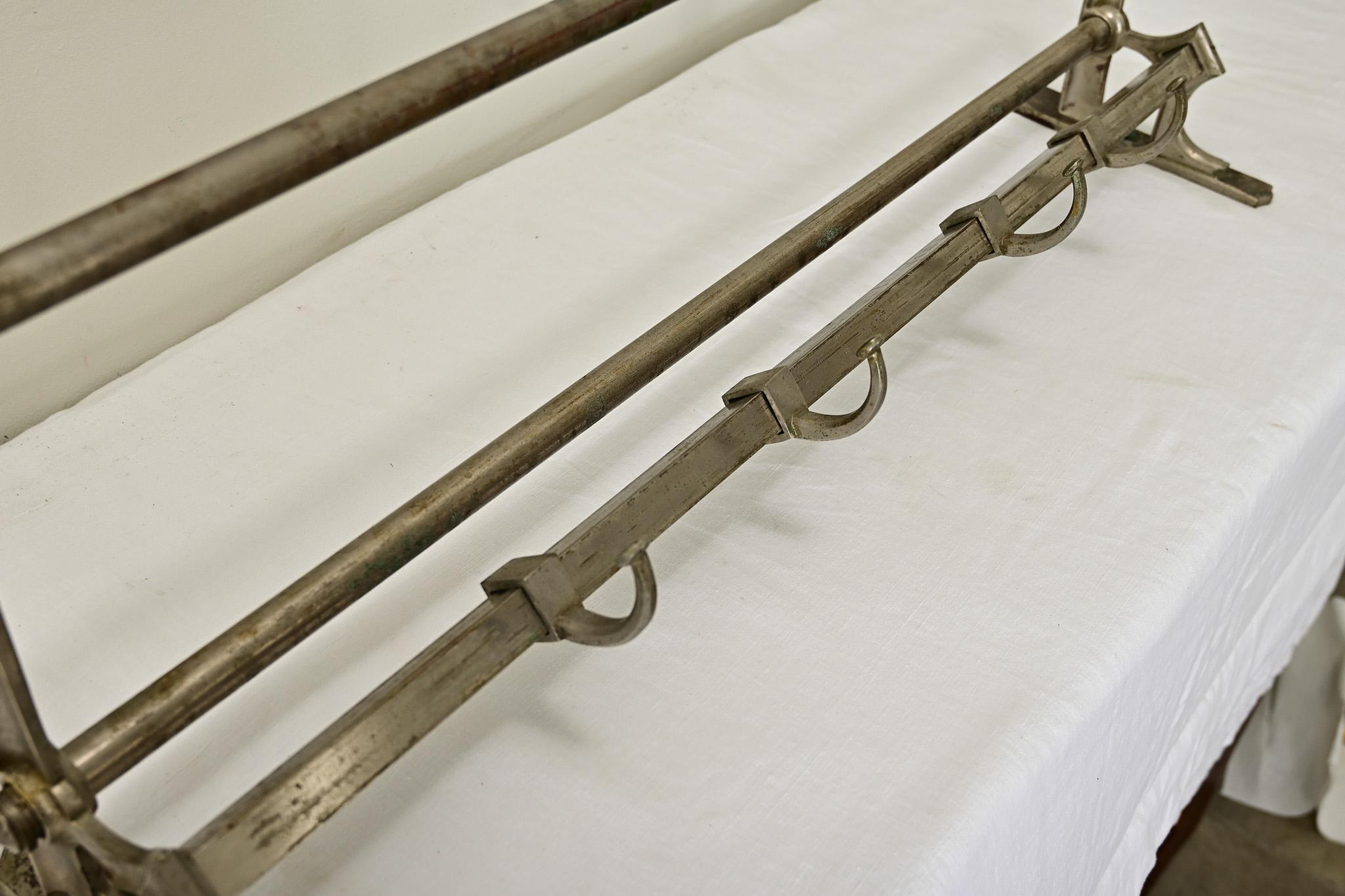 French Vintage Train Rack for Hats & Coats In Good Condition In Baton Rouge, LA