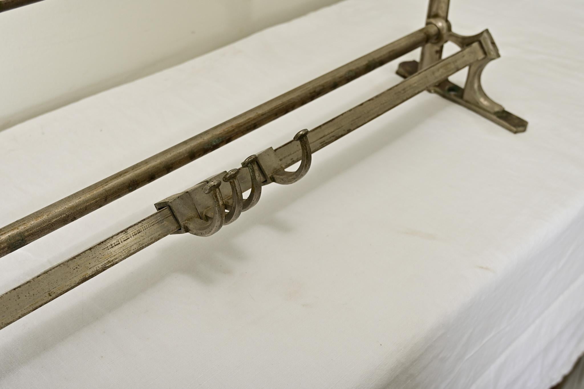 Steel French Vintage Train Rack for Hats & Coats