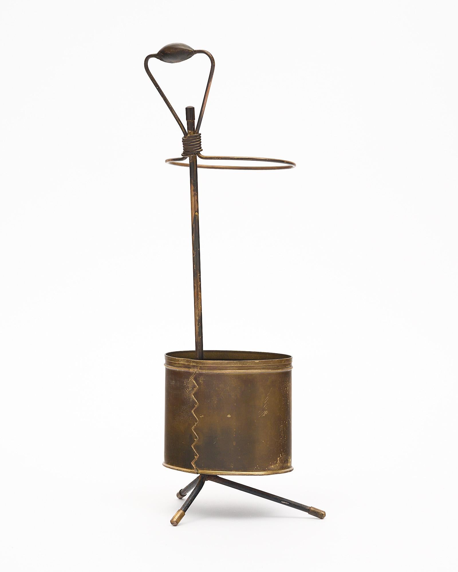 French Vintage Umbrella Stand in the Manner of Jacques Adnet For Sale 2