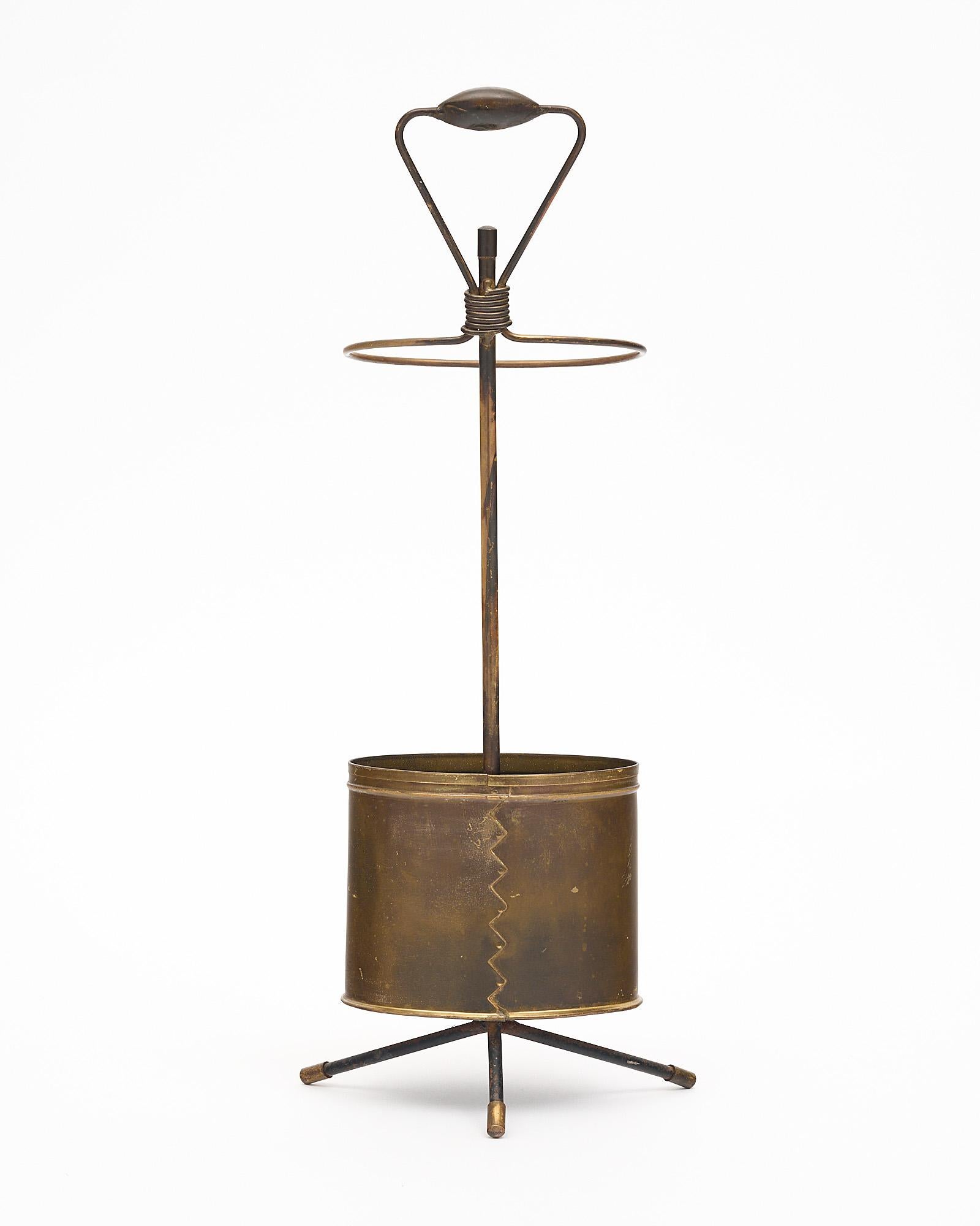 French Vintage Umbrella Stand in the Manner of Jacques Adnet For Sale 3