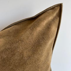 French Vintage Velvet Pillow in Havane