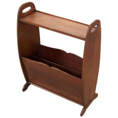 French Vintage Walnut Book Holder/Side Table
