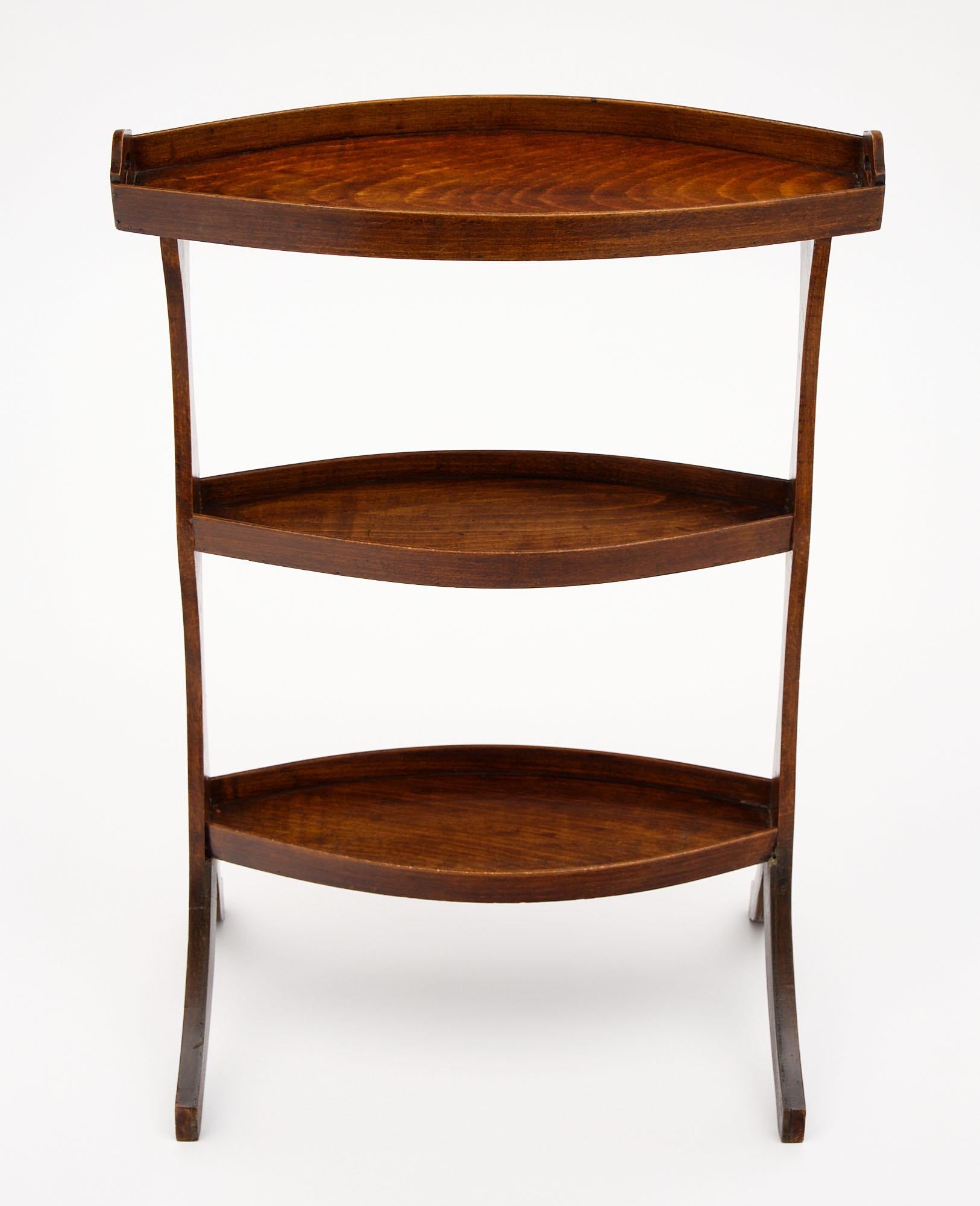 French Vintage Walnut Side Tables In Good Condition In Austin, TX