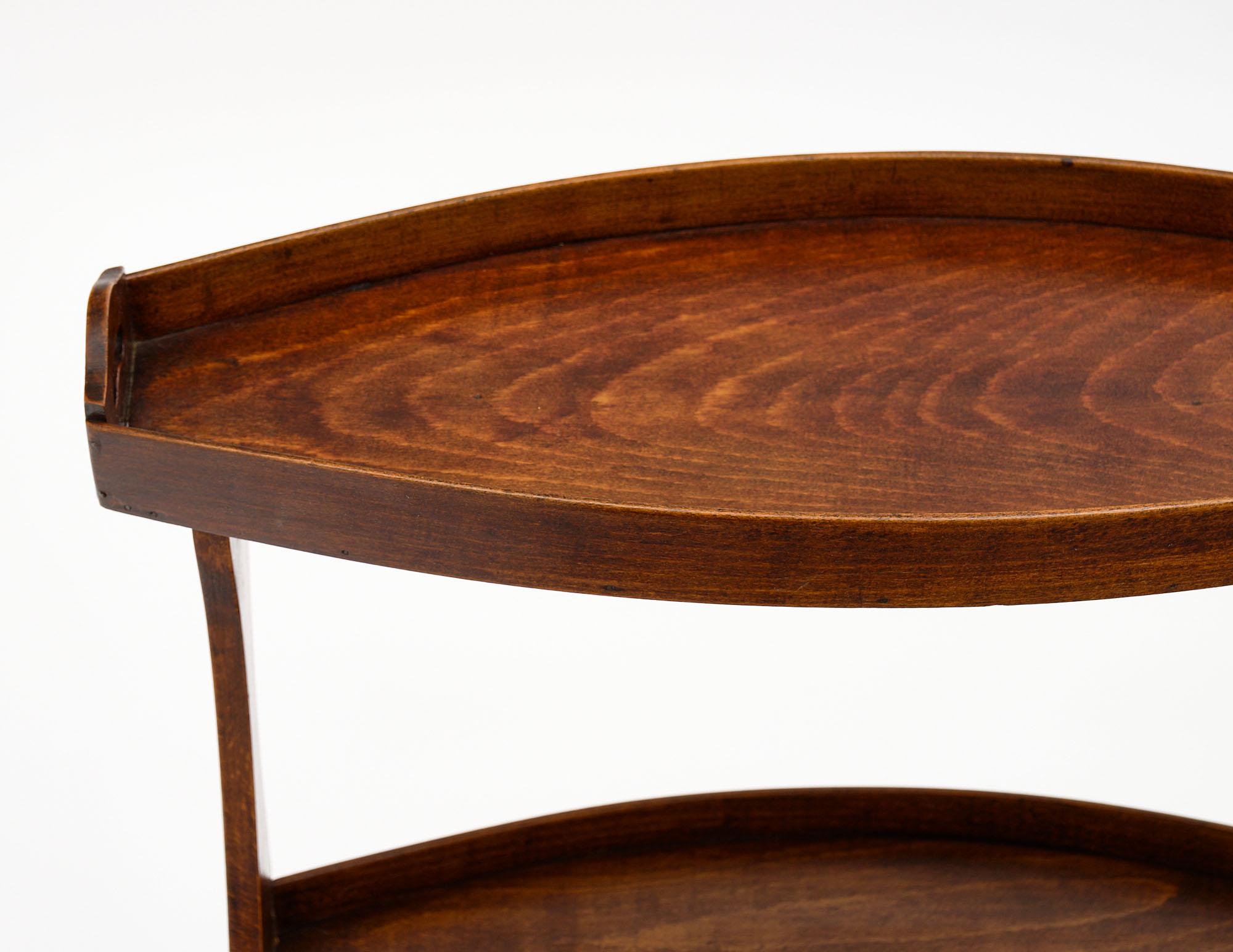 Mid-20th Century French Vintage Walnut Side Tables