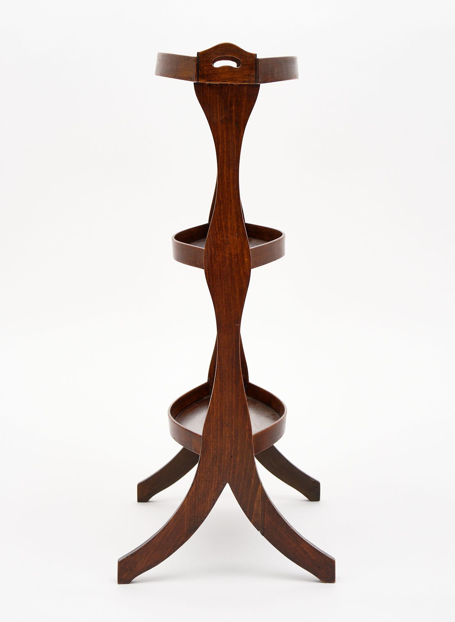 French Vintage Walnut Side Tables 1