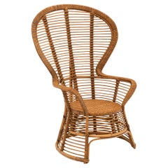 French Vintage Wicker Armchair