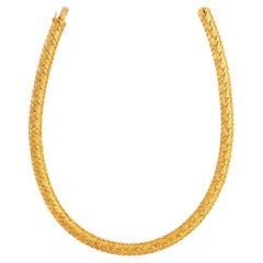 Collana francese vintage in oro giallo 18 carati degli anni '60