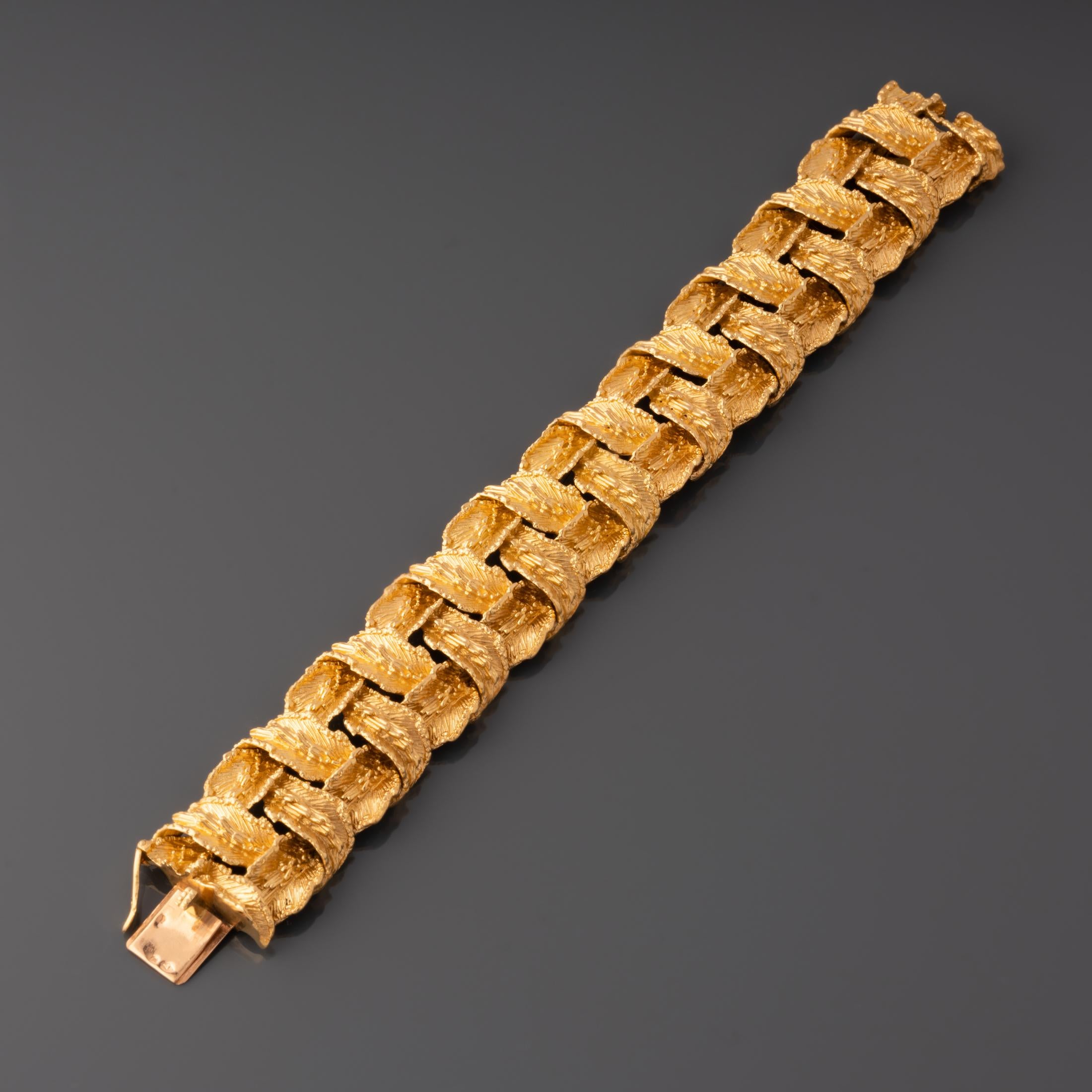 Women's French Vintage Yellow Gold Bracelet For Sale