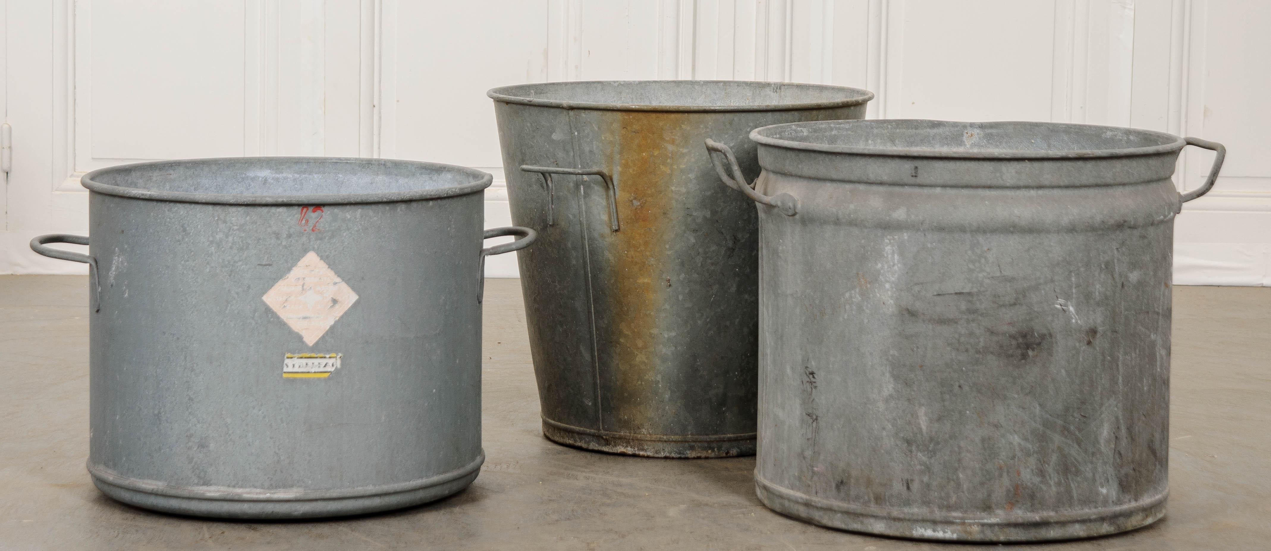 Other French Vintage Zinc Buckets