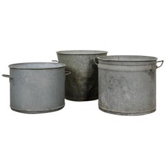 French Vintage Zinc Buckets