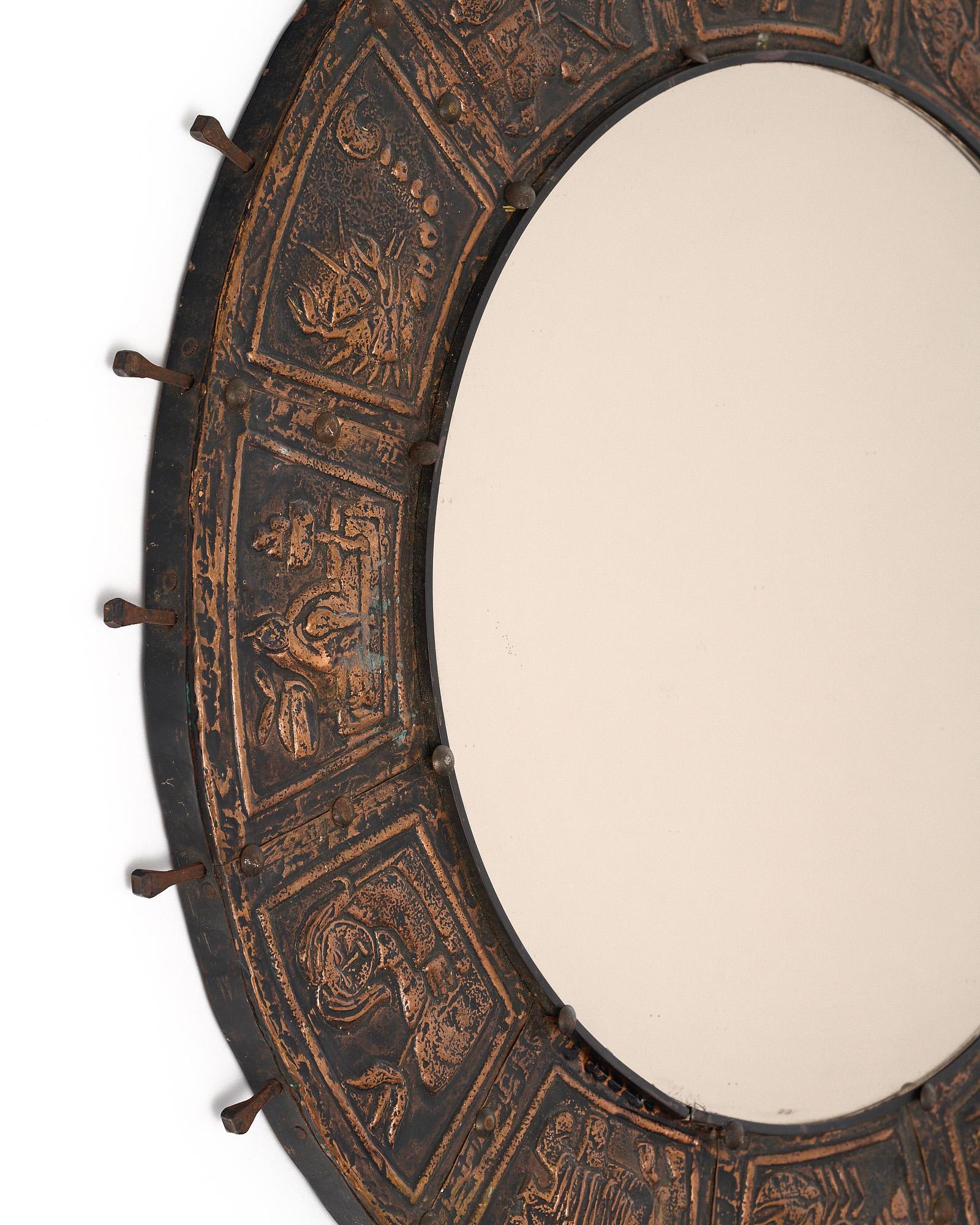 Mid-20th Century French Vintage Zodiac Mirror For Sale