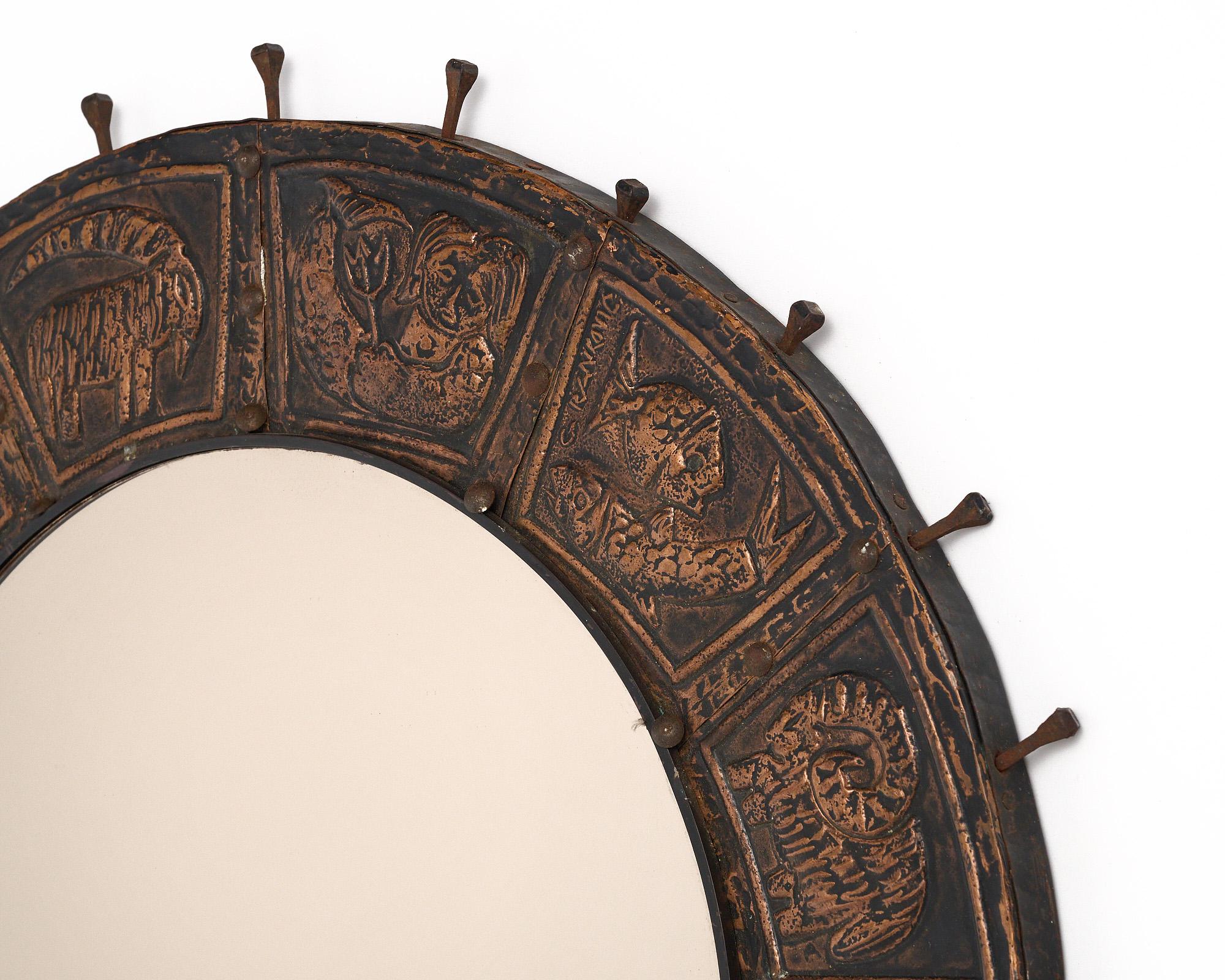 French Vintage Zodiac Mirror For Sale 1