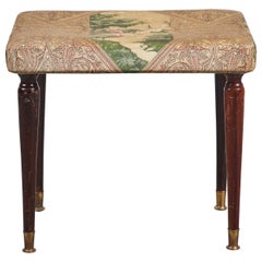 French Vinyl Toile Printed Stool