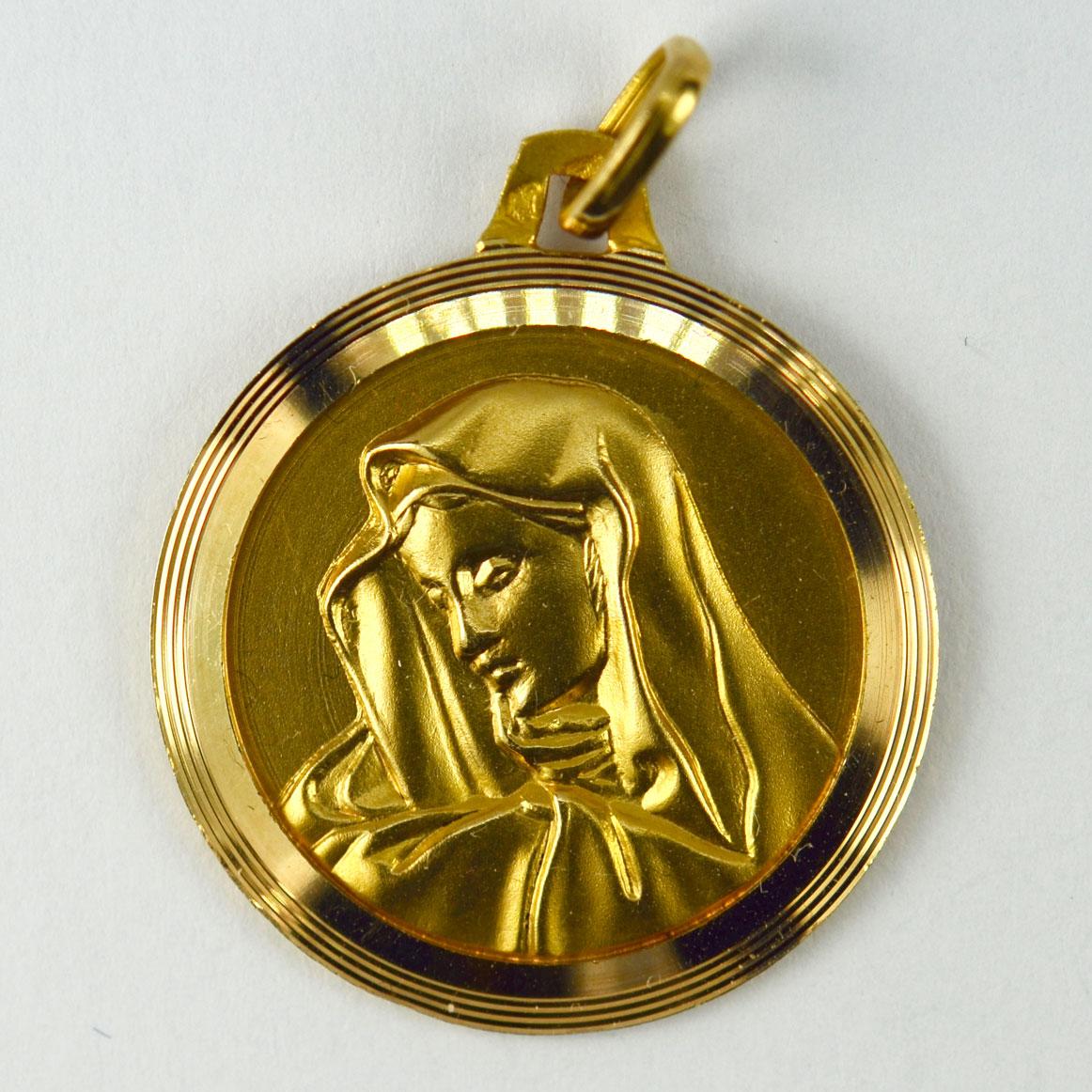 mother mary gold pendant
