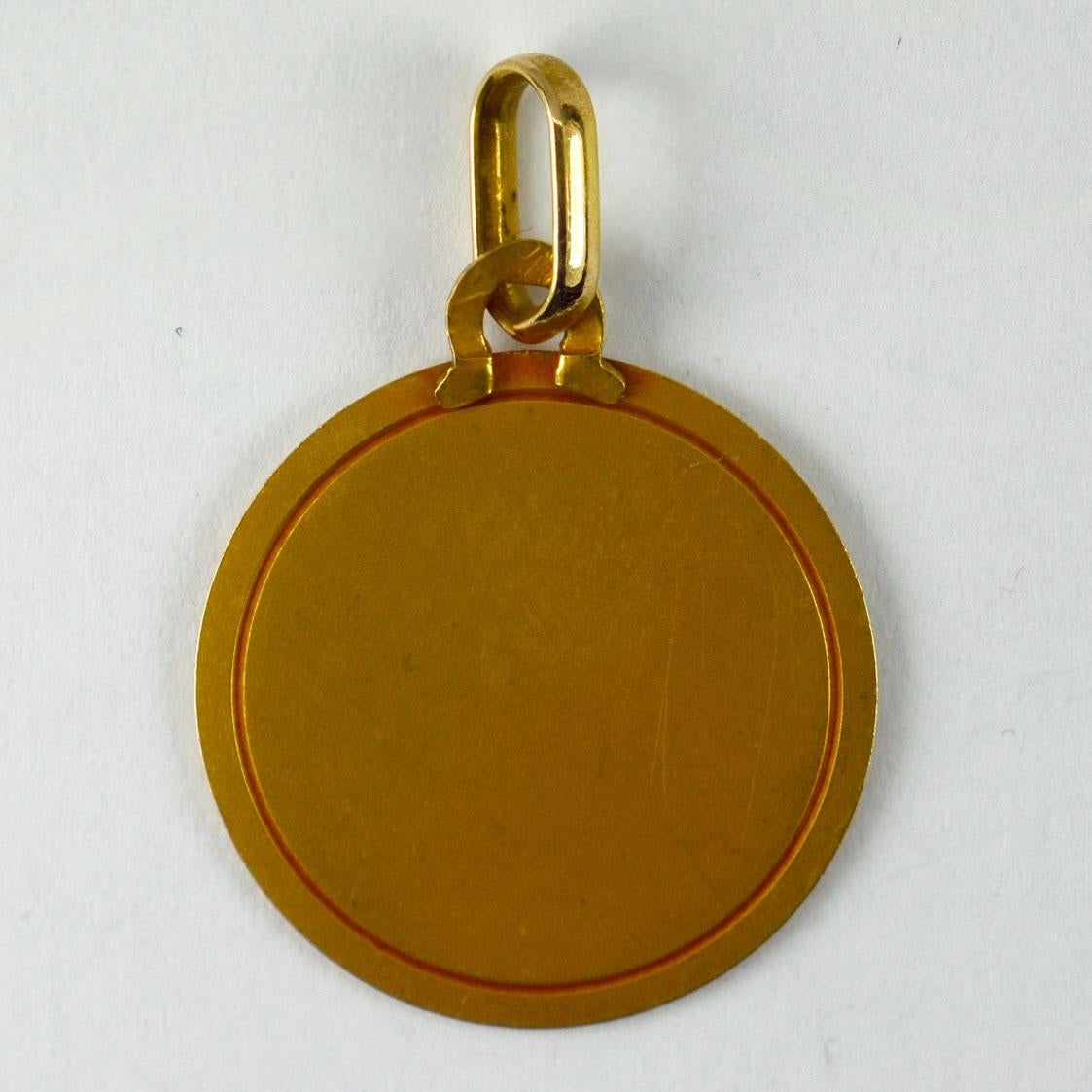 gold blessed mother pendant