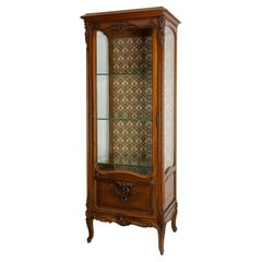 French Vitrine Cabinet Showcase Louis 15 Style Living Room Display early 20th C