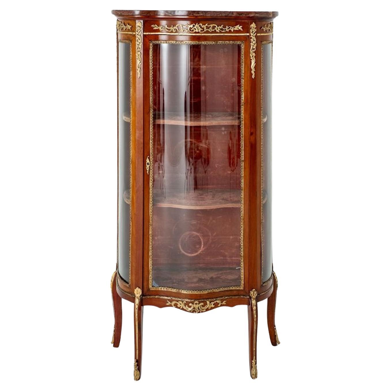 French Vitrine Display Cabinet 1900 For Sale