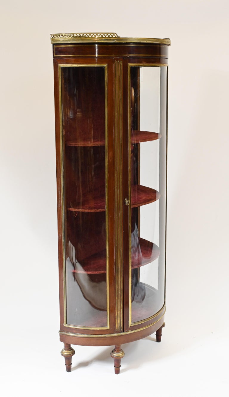 French Vitrine Display Cabinet Directoire 1880 For Sale at 1stDibs