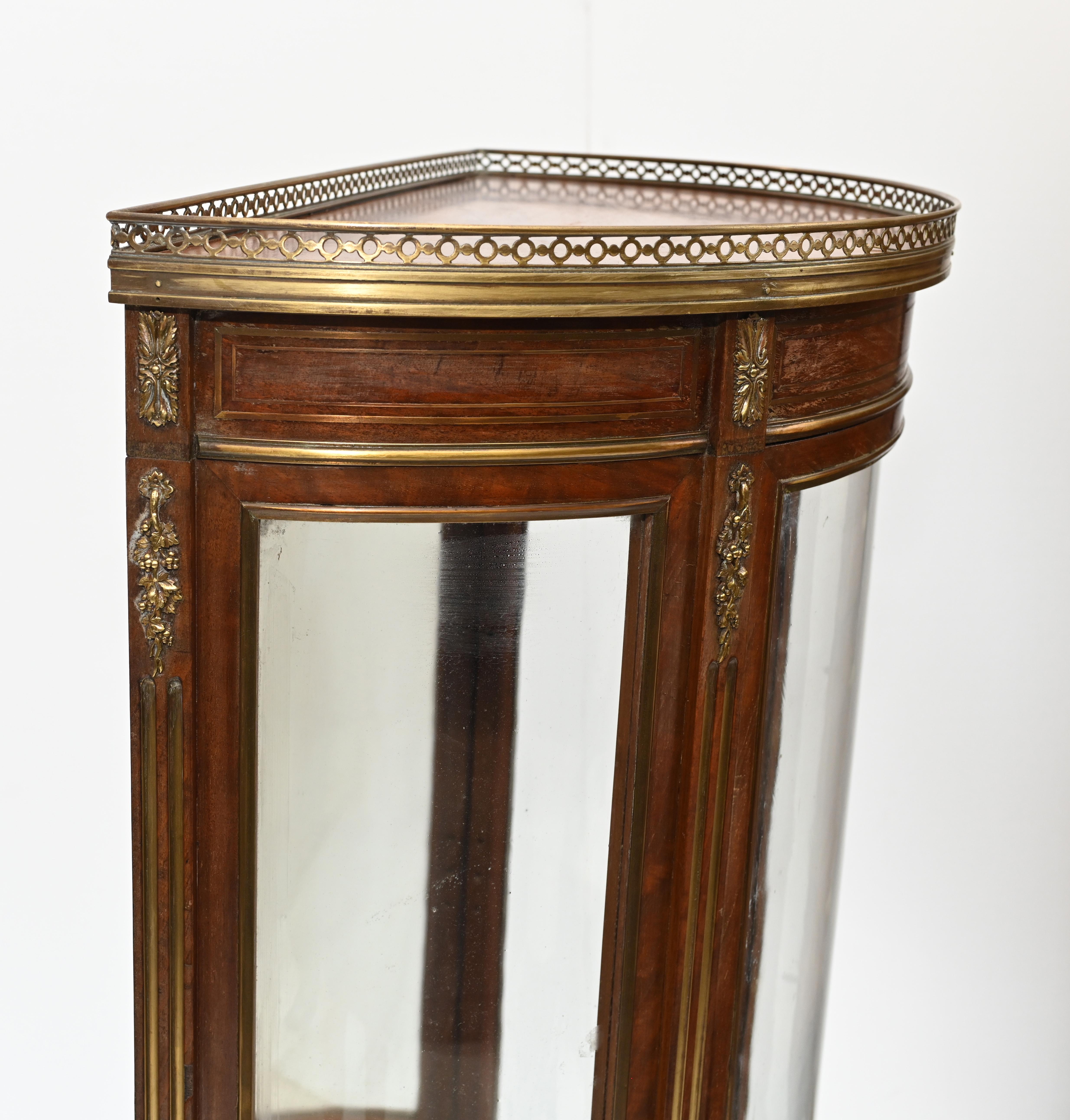 French Vitrine Display Cabinet Painted Vernis Martin, 1870 For Sale 3
