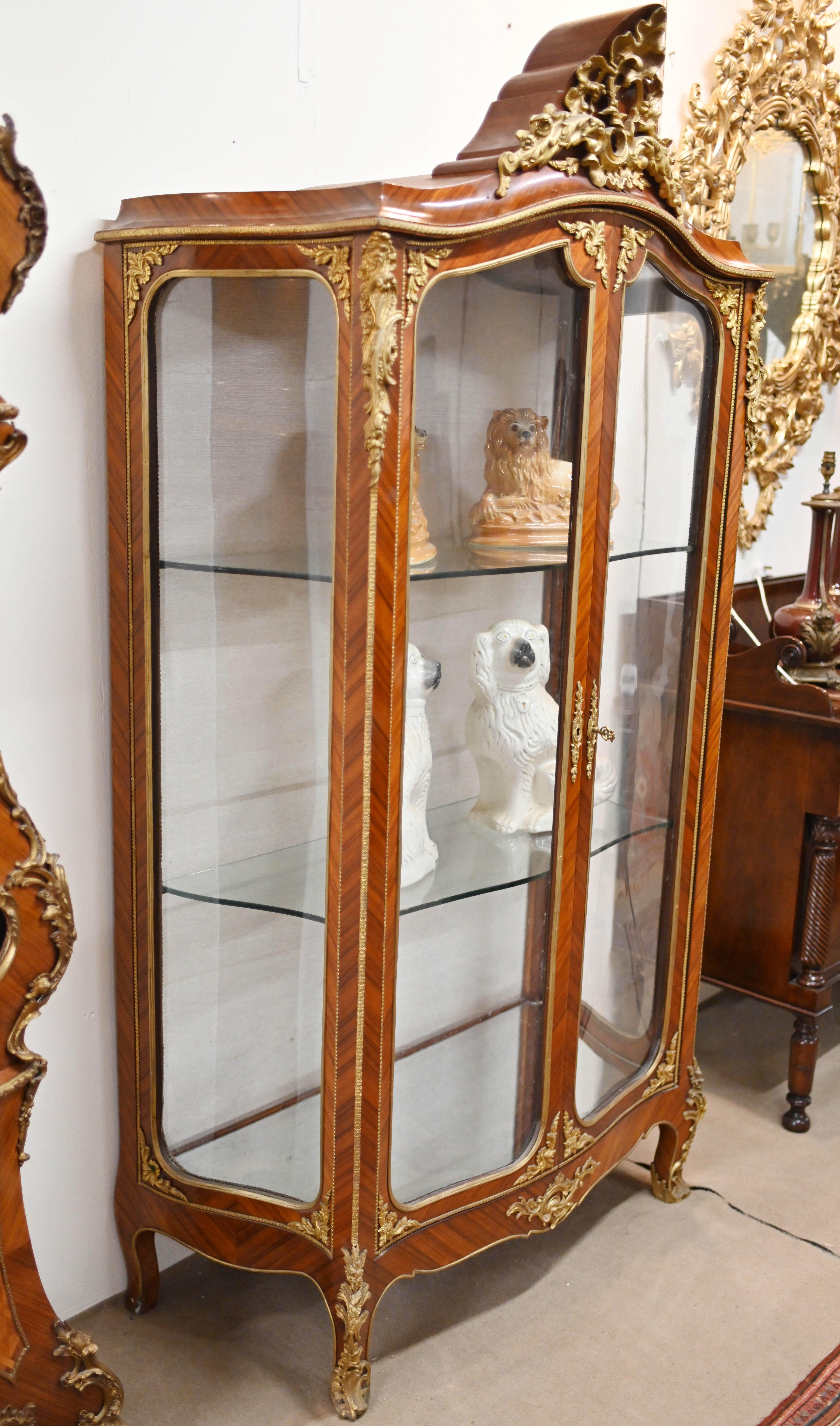 French Vitrine Display Double Cabinet For Sale 3