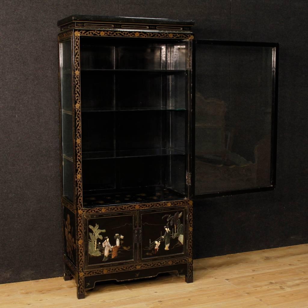 French Vitrine in Lacquered Chinoiserie Wood from 20th Century 1