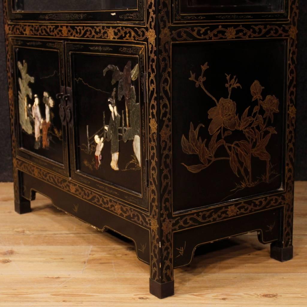 French Vitrine in Lacquered Chinoiserie Wood from 20th Century 5