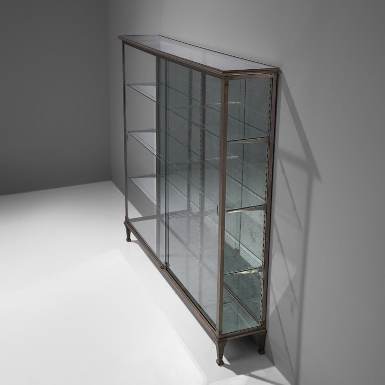 French Vitrine in Metal and Mirrored Glass 4