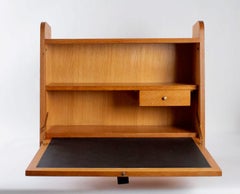 French Wall Cabinet Desk, Marcel Gascoin for Arhec Editor, 1950s