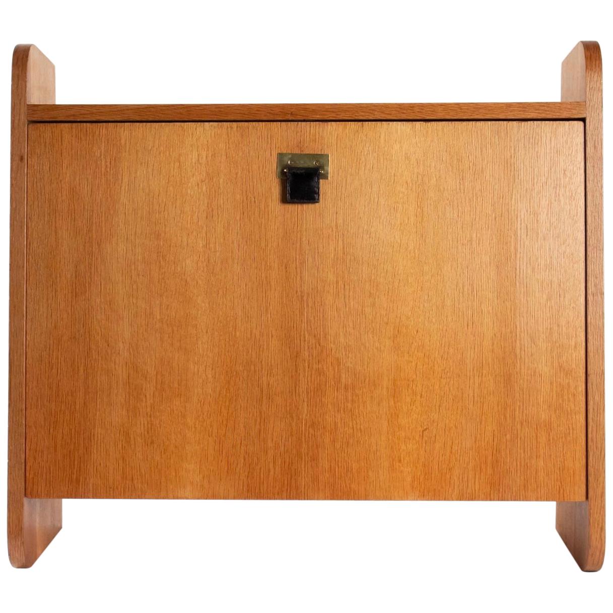 French Wall Cabinet Desk, Marcel Gascoin for Arhec Editor, 1950s 
