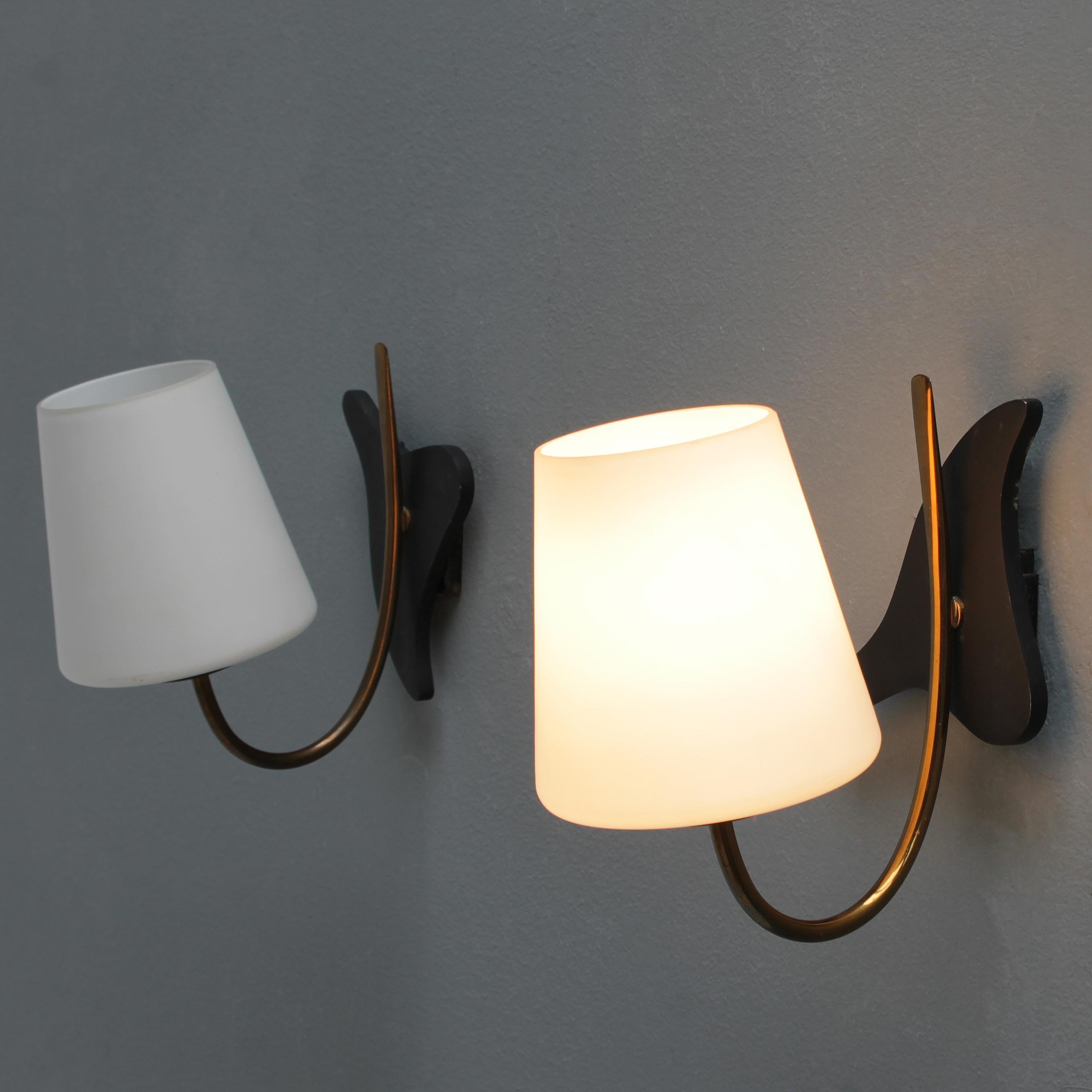 Mid-20th Century French Wall Lights by Maison Lunel