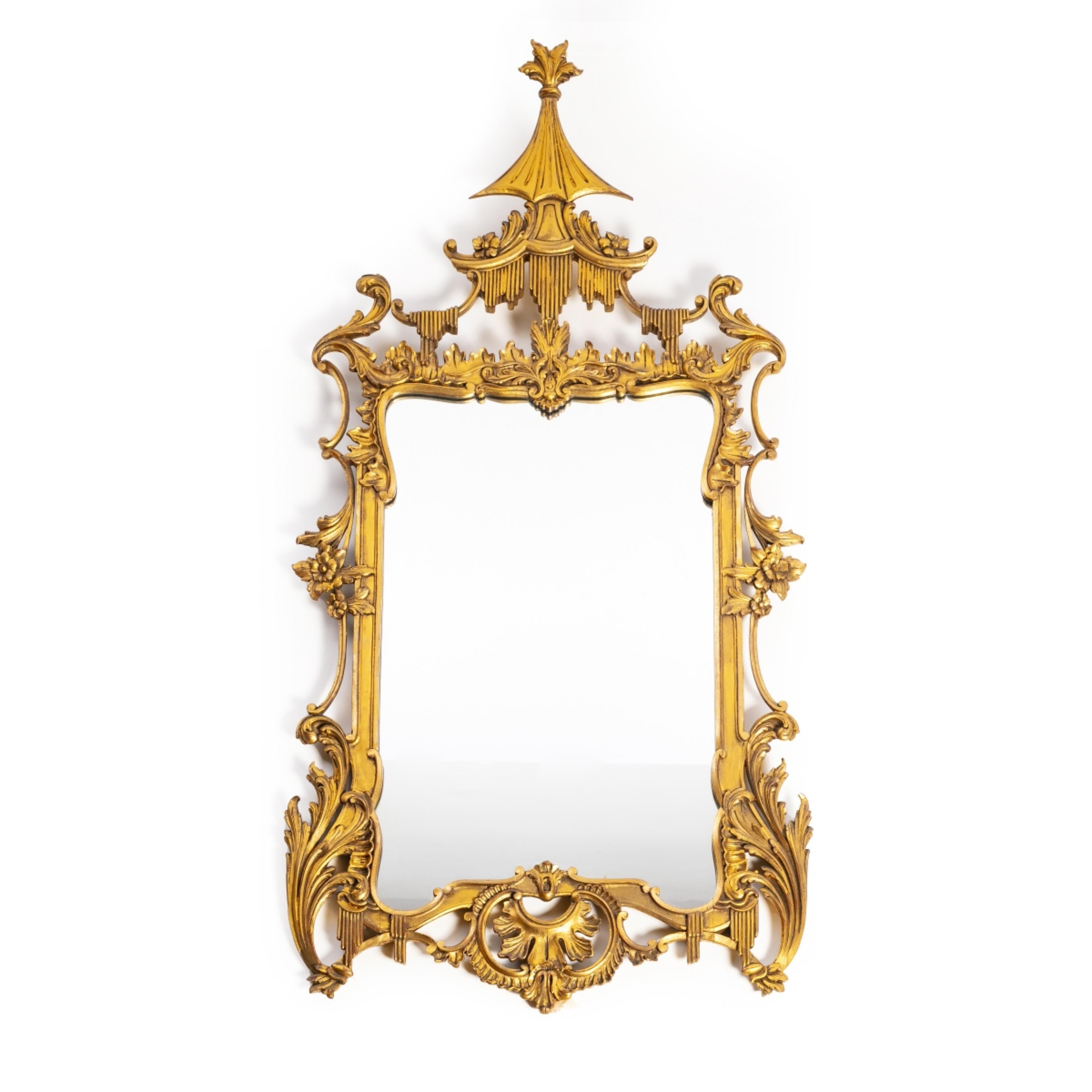 Hand-Crafted FRENCH WALL MIRROR 20th Century For Sale