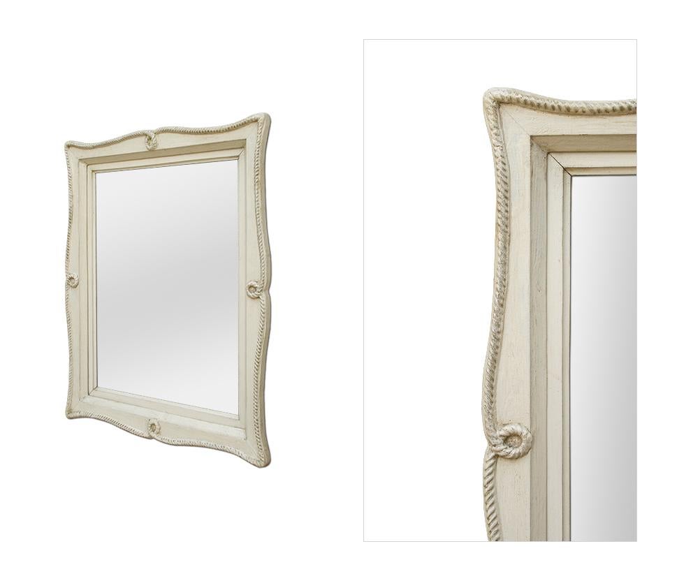 Painted French Wall Mirror by Emile Bouche, circa 1950 For Sale
