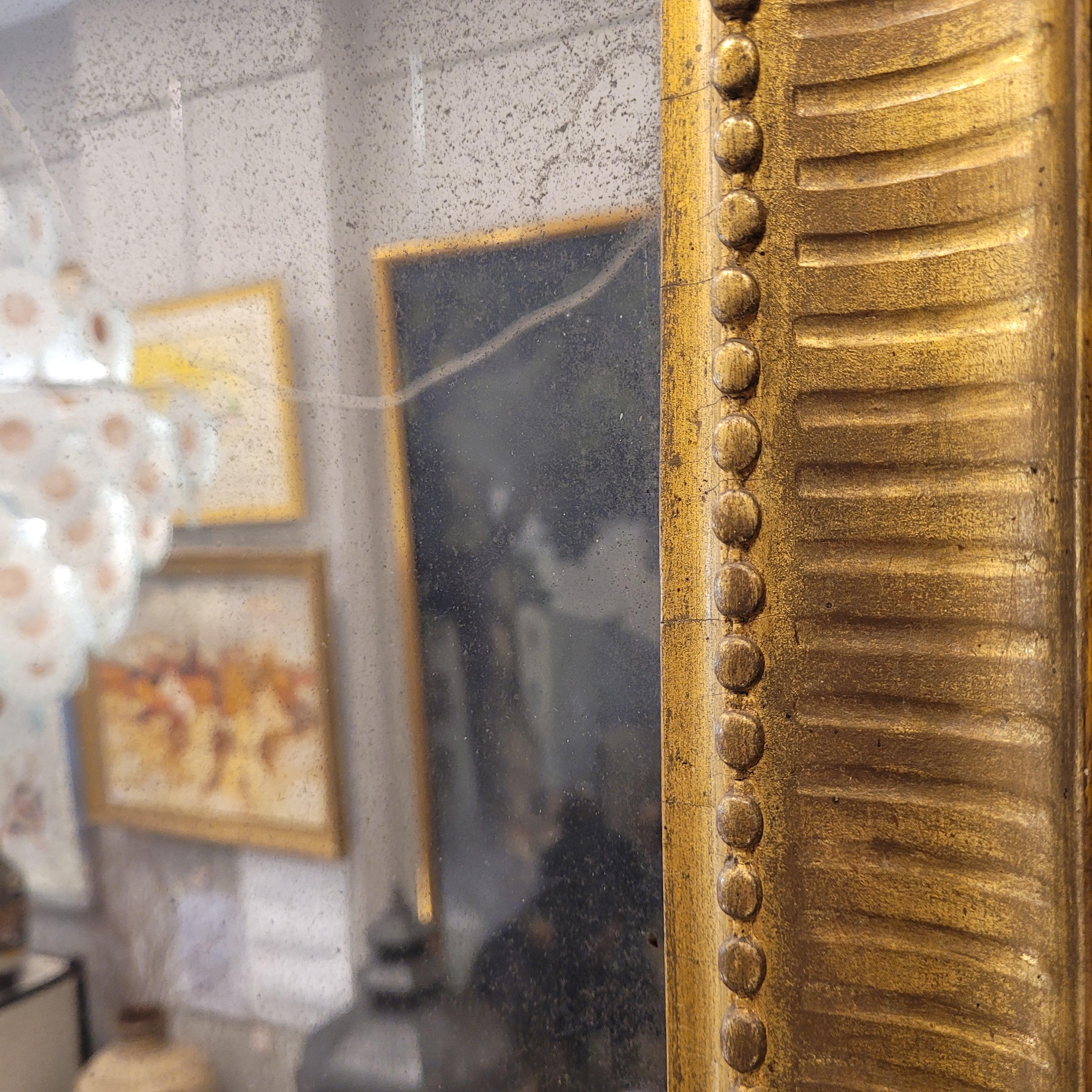 French Wall mirror, carved and gilt wood, Napoleon III 4