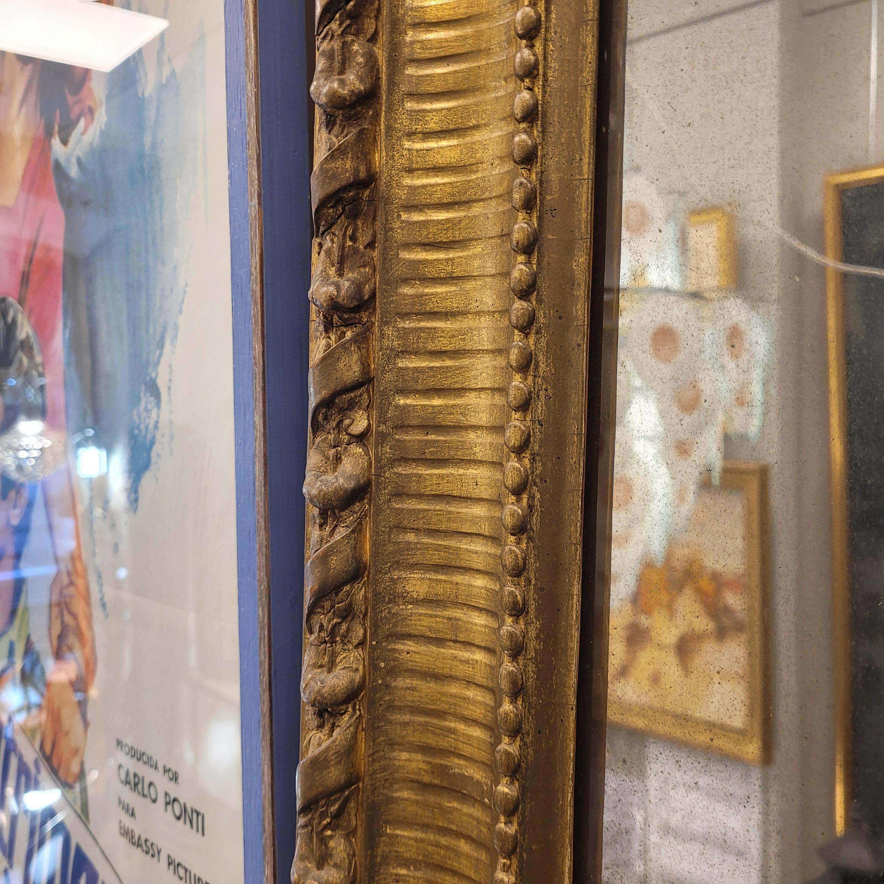 French Wall mirror, carved and gilt wood, Napoleon III 8