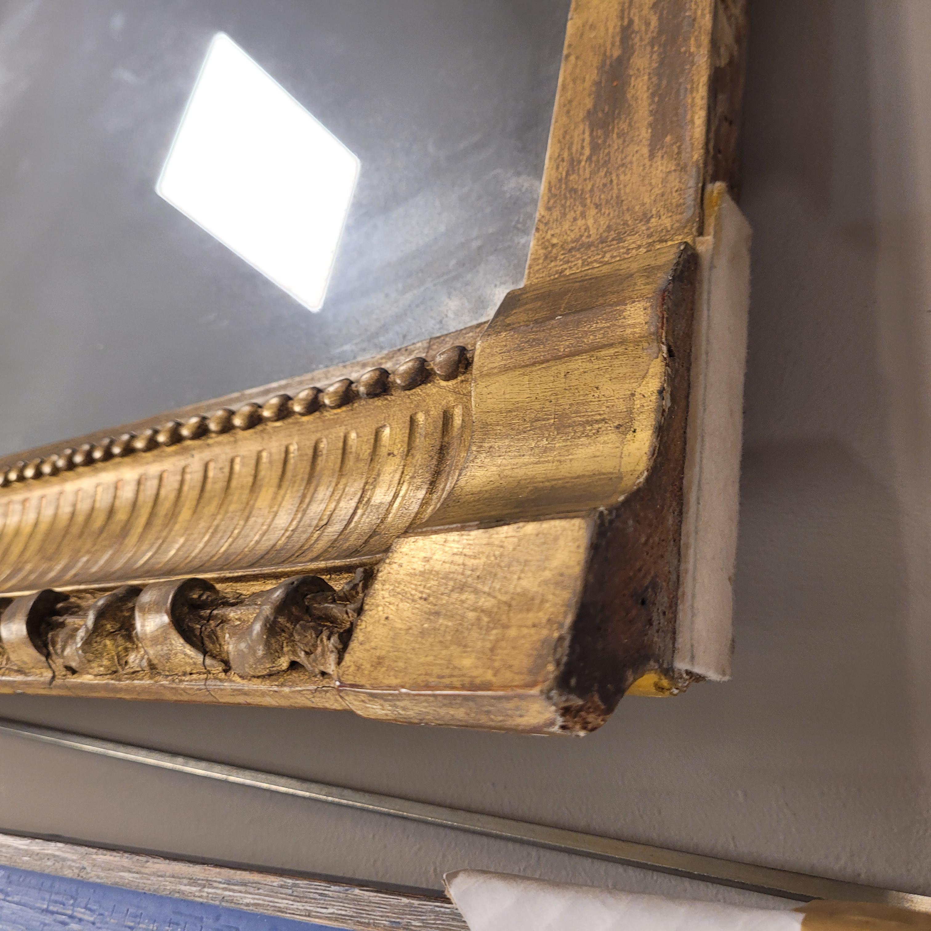 French Wall mirror, carved and gilt wood, Napoleon III 9
