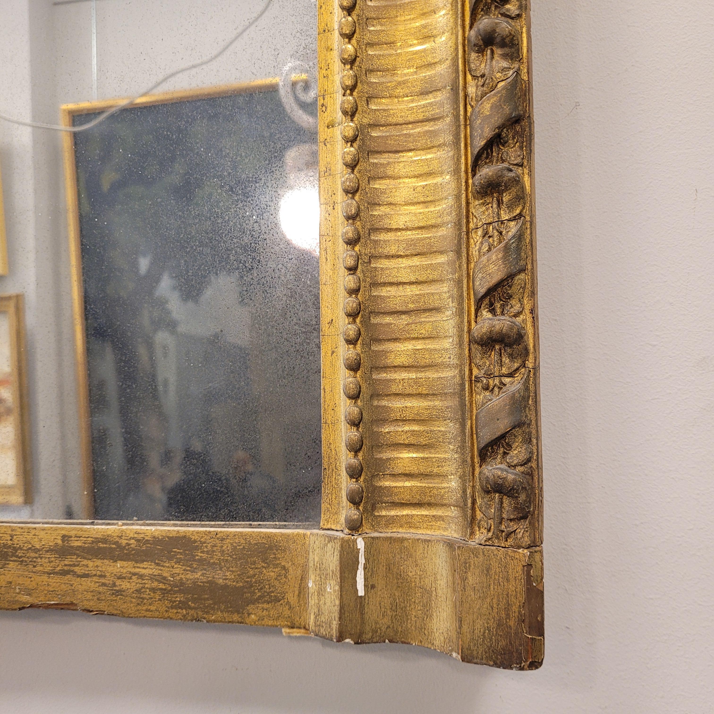 French Wall mirror, carved and gilt wood, Napoleon III 3