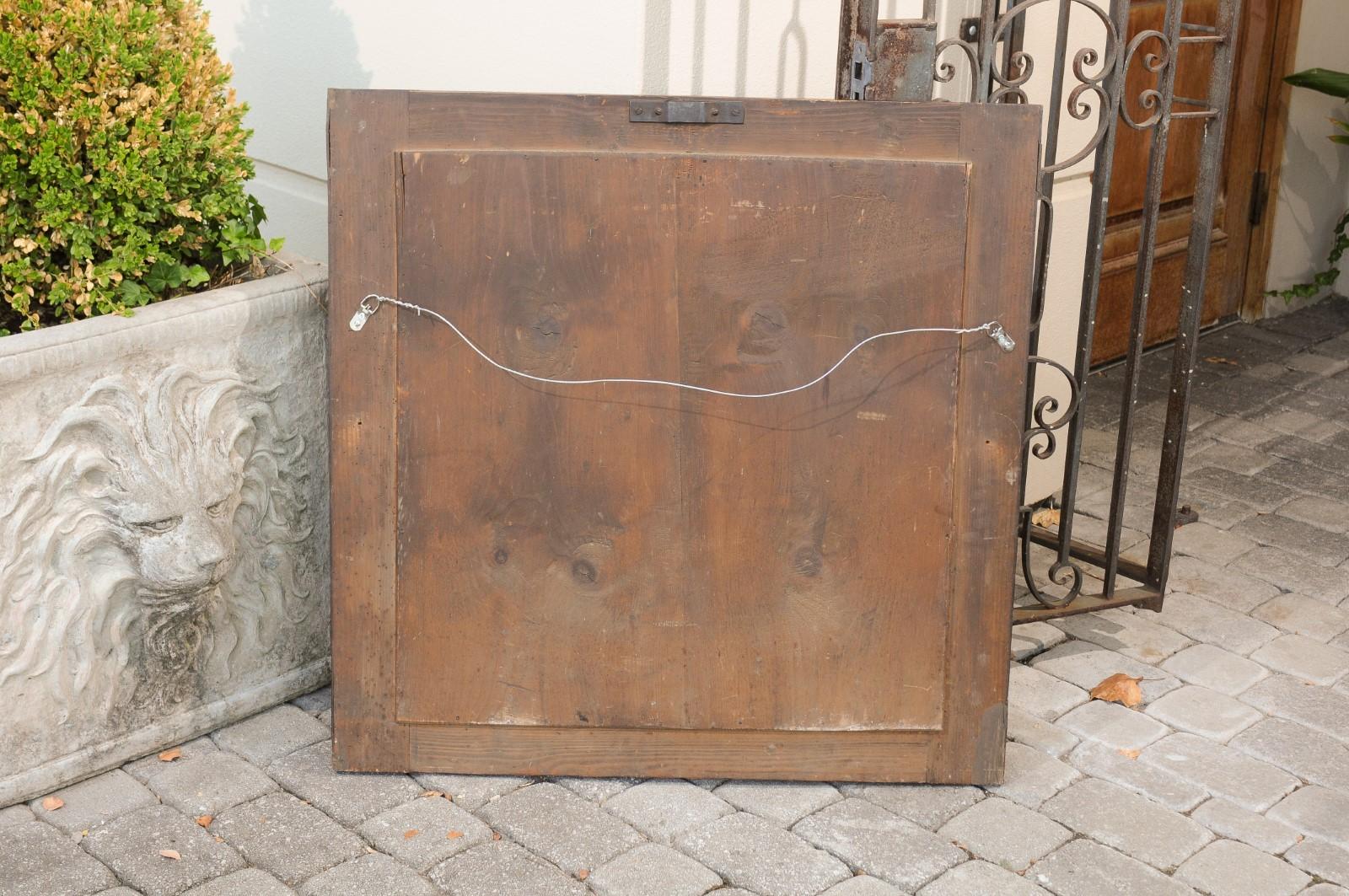 French Wall Mirror from the 1920s with Burl Walnut Veneered Frame For Sale 5