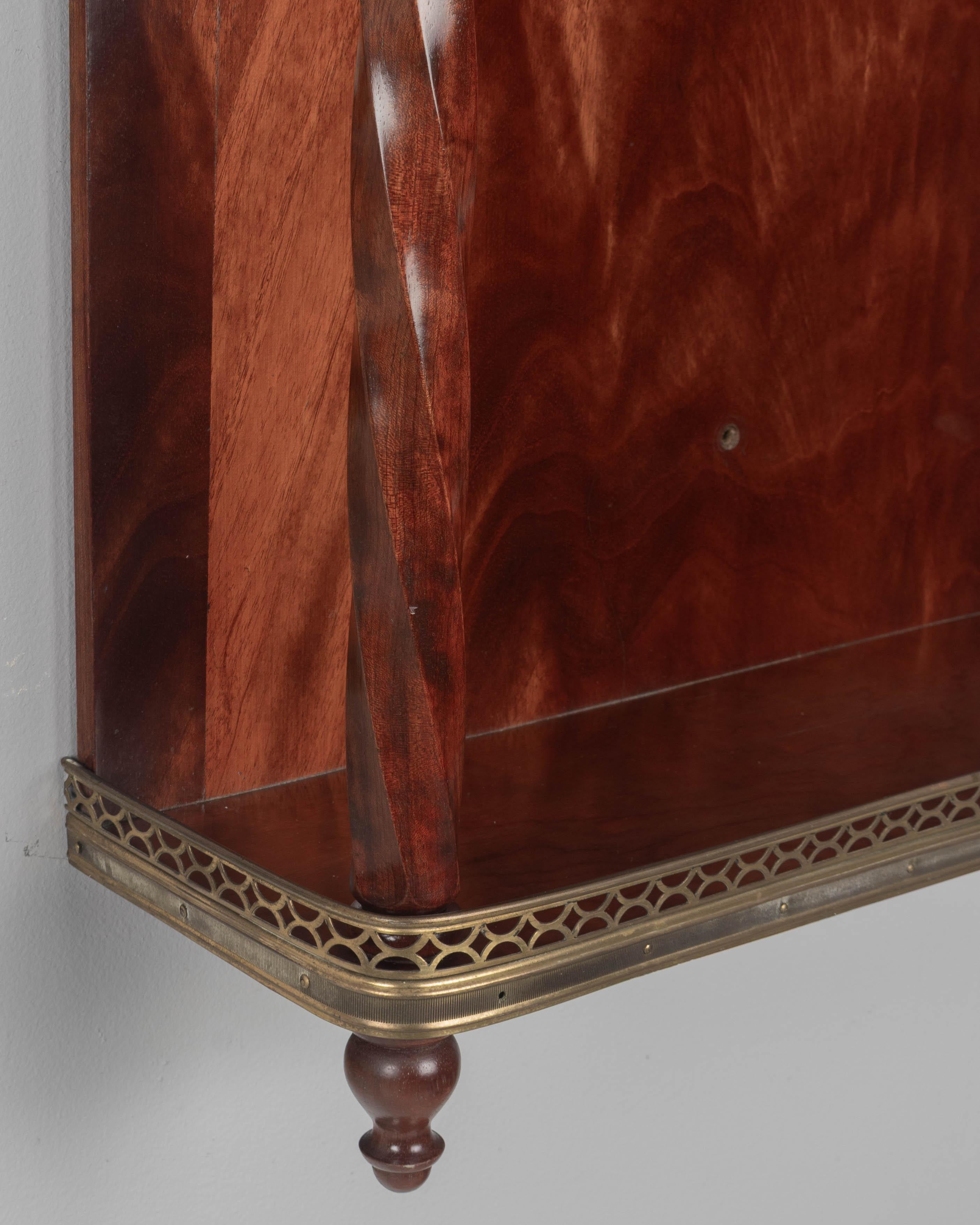 French Wall-Mounted Mahogany Shelf For Sale 5