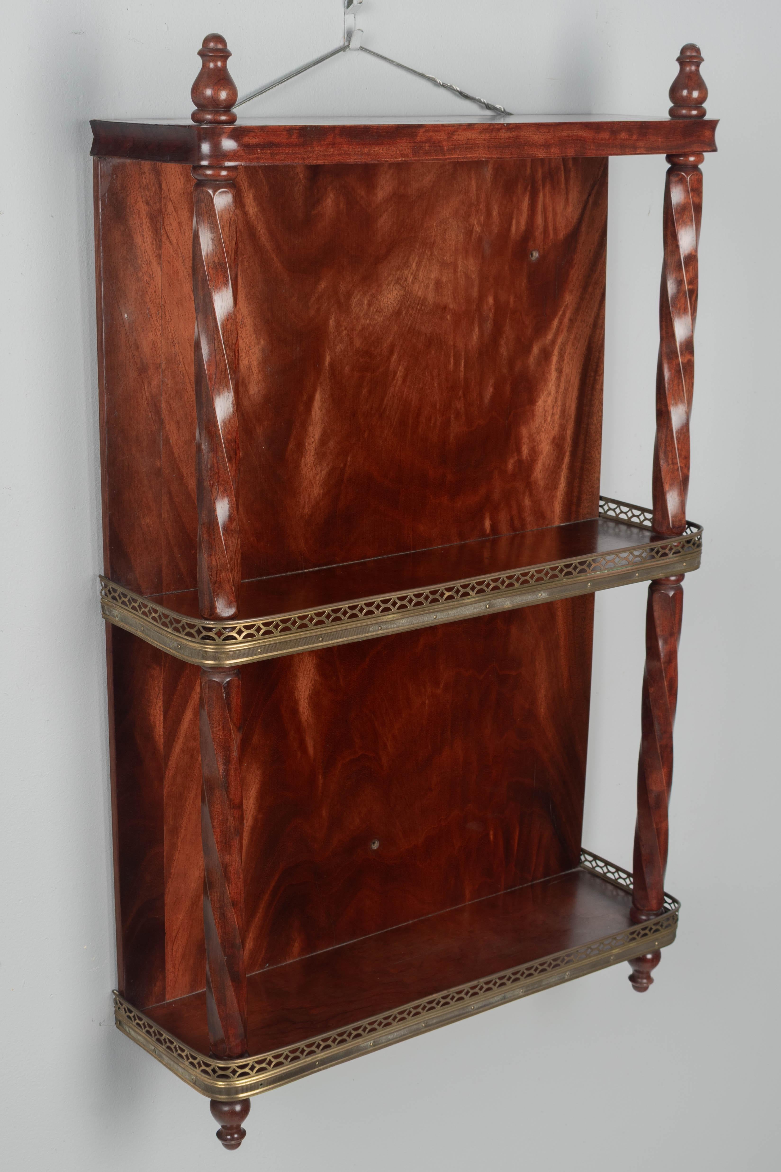 French Wall-Mounted Mahogany Shelf For Sale 6