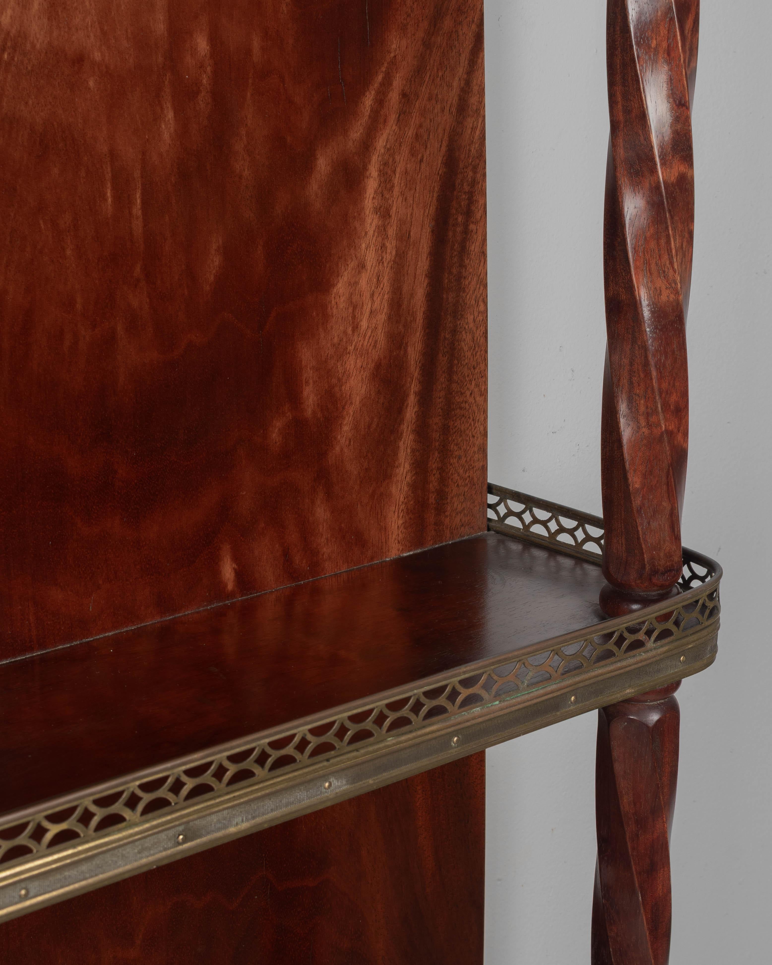 French Wall-Mounted Mahogany Shelf For Sale 3