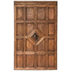 French Wall Panel of Oak with Bust of Bacchus