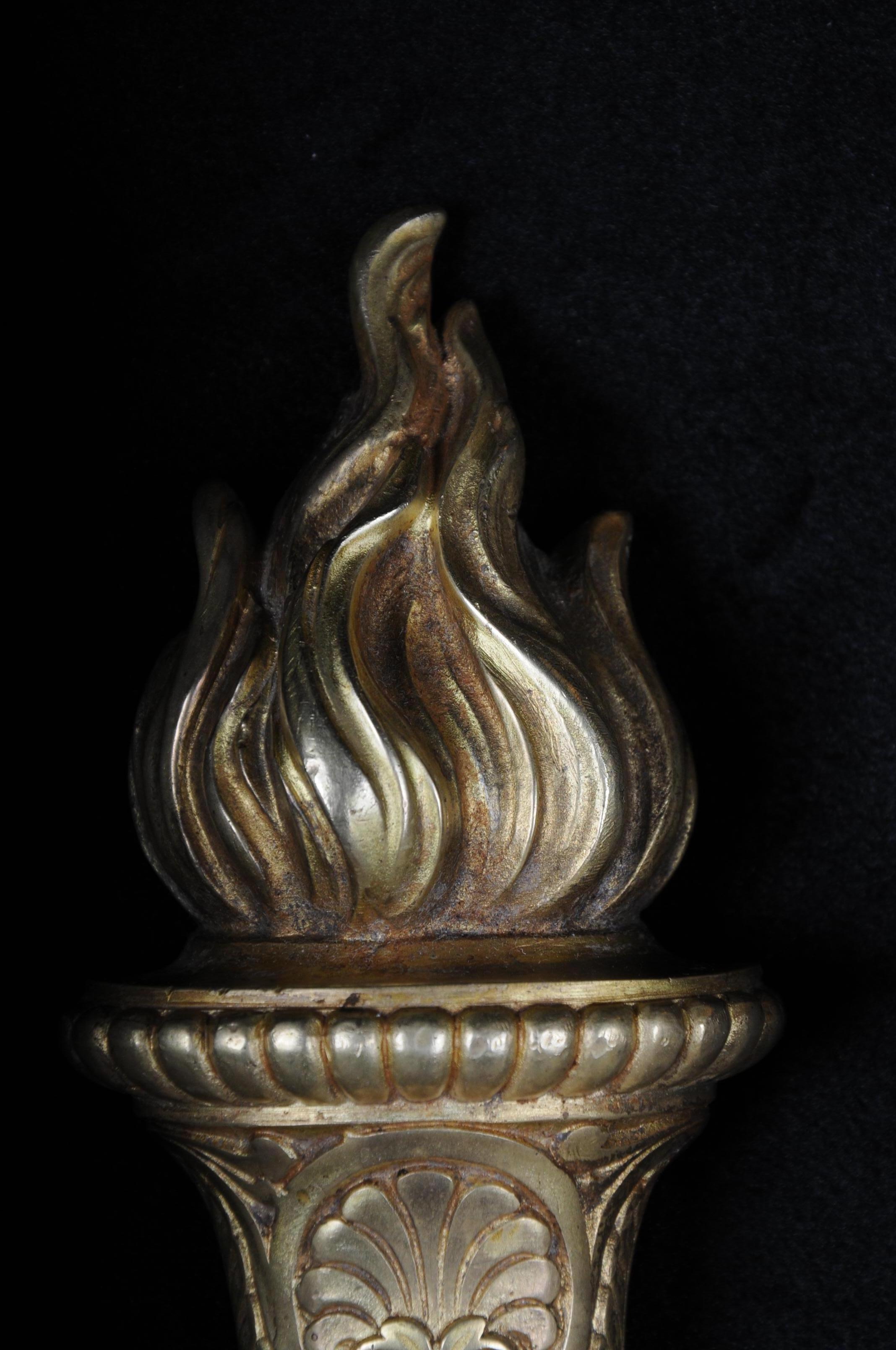 Early 20th Century French Wall Sconce Applique in Empire Style circa 1900 Bronze For Sale