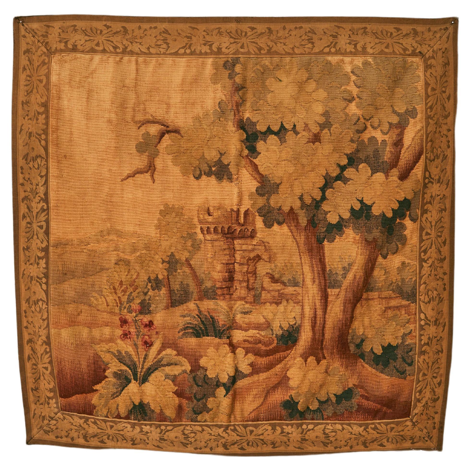 French Scenic Tapestry Wall Hanging For Sale at 1stDibs