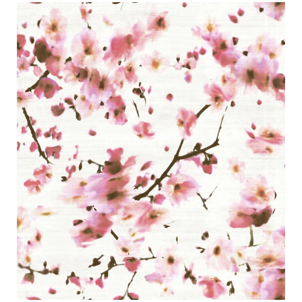 French Wallpaper by Elitis 'Kandy' Sakura Cherry Blossom Floral Watercolor  Silk at 1stDibs | cherry blossom wallpaper, cherry blossom watercolor  wallpaper, elitis silk wallpaper