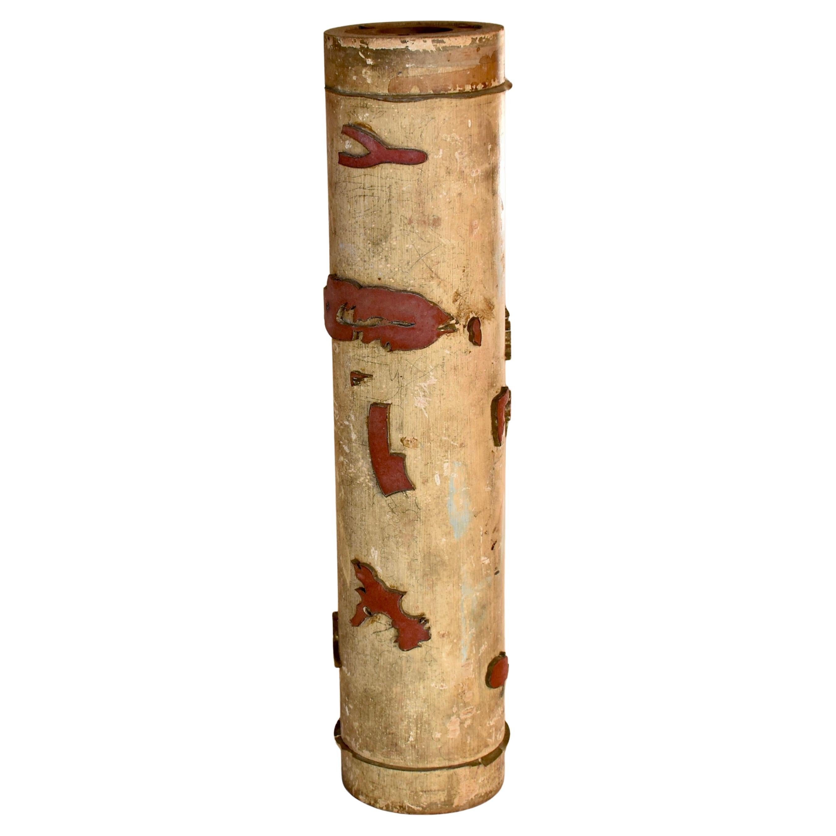 French Wallpaper Printing Roll, Circa 1900