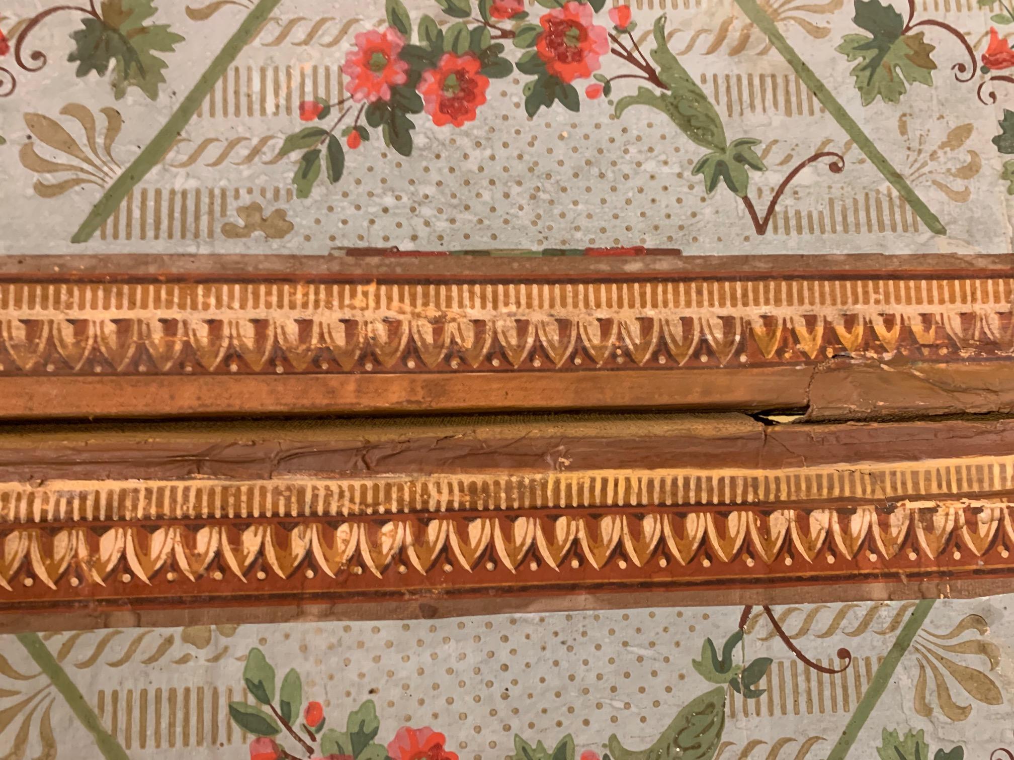 French Wallpaper Screen, circa 1800 In Good Condition In valatie, NY
