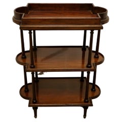 French Walnut 3 Tier Etagere or Occasional Table